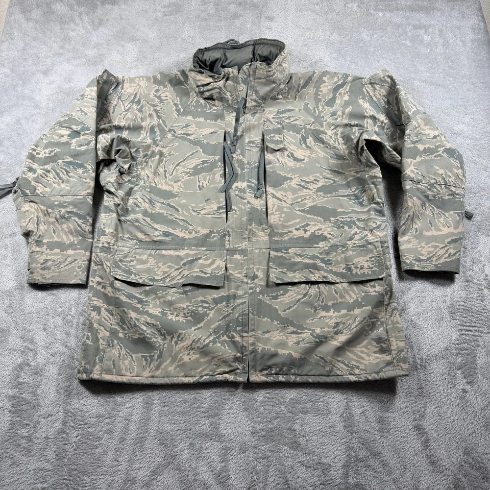 Tennier Industries USAF‎ Parka APECS Tiger Stripe Men Medium Short Hooded